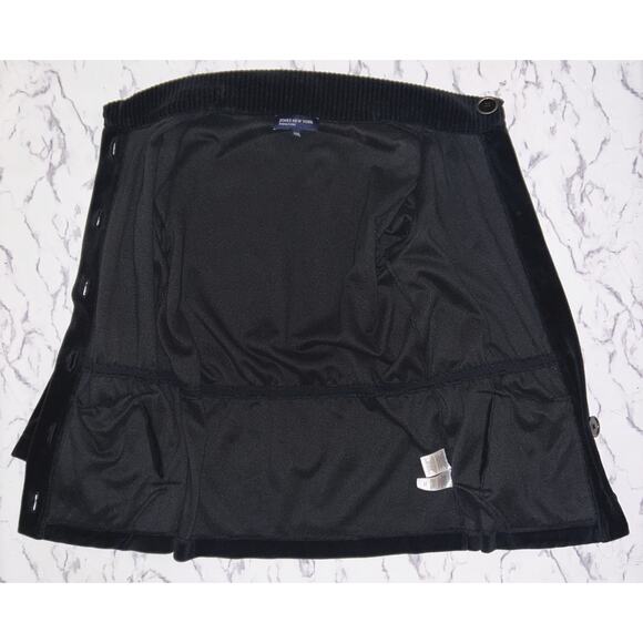 Jones New York Velour Jacket Black with Gold Buttons Small - Picture 7 of 7